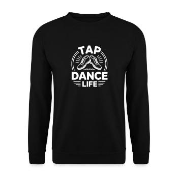 Vie de claquettes Danseur de stepptanz - Sweat-shirt Unisexe - noir - Devant - Alina (178cm) & Michal (187cm)