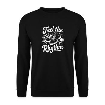 Feel The Rhythm Stepptanz Dancer - Unisex Pullover - Schwarz - Vorne - Alina (178cm) & Michal (187cm)