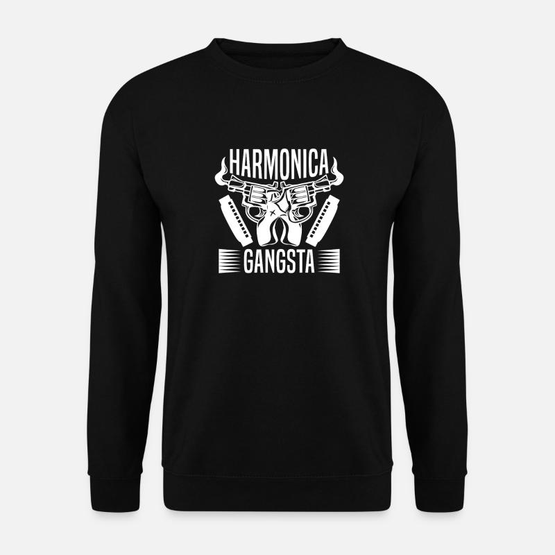 Harmonica Musican Gangsta Harmonica - Sweat-shirt Unisexe - noir