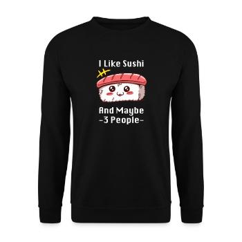 Charme de mème sushi - Sweat-shirt Unisexe - noir - Devant - Alina (178cm) & Michal (187cm)
