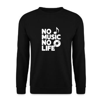 No Music No Life - Unisex Sweatshirt - black - Front - Alina (178cm) & Michal (187cm)