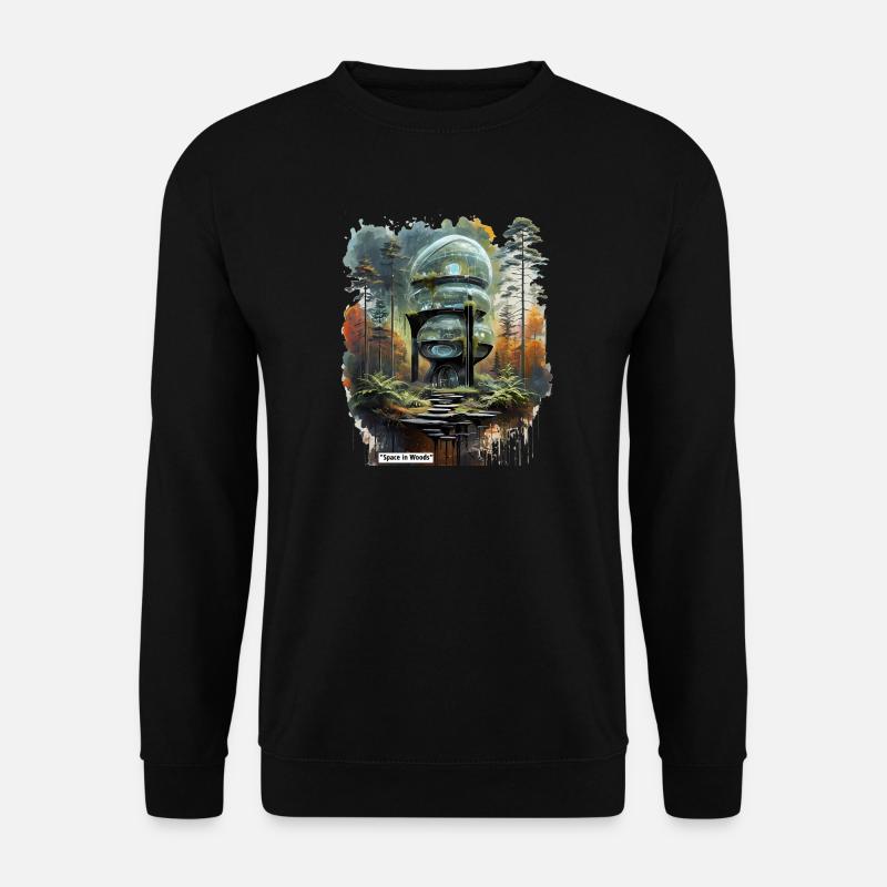 Space in Woods Dome - Unisex Sweatshirt - black