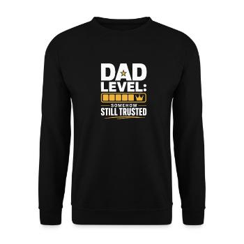 Dad Level: Still Familiar - Unisex Sweatshirt - black - Front - Alina (178cm) & Michal (187cm)