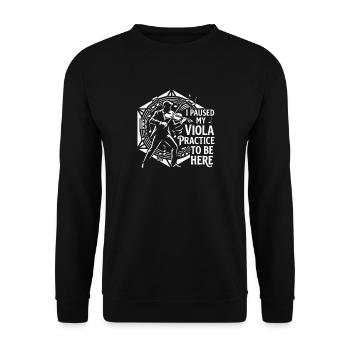 Viola Paused Viola Practice Musicians - Unisex Sweatshirt - black - Front - Alina (178cm) & Michal (187cm)