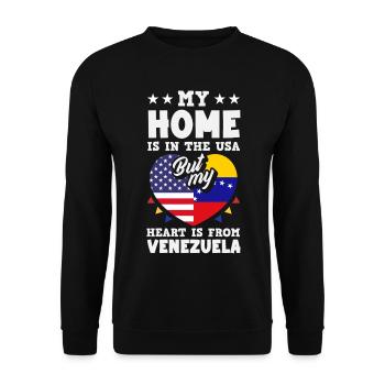 Venezuela Flag Pride & Home Venezuela - Unisex Sweatshirt - black - Front - Alina (178cm) & Michal (187cm)