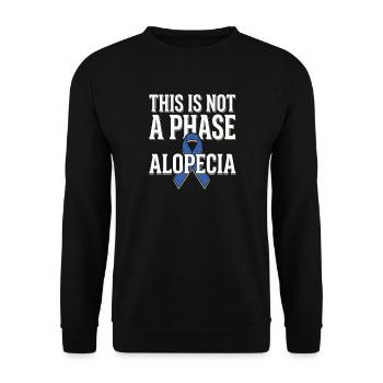 Alopezie-bewusstsein Alopecia Areata Haarausfall - Unisex Pullover - Schwarz - Vorne - Alina (178cm) & Michal (187cm)