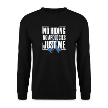 Alopezie-bewusstsein Alopecia Areata Haarausfall - Unisex Pullover - Schwarz - Vorne - Alina (178cm) & Michal (187cm)