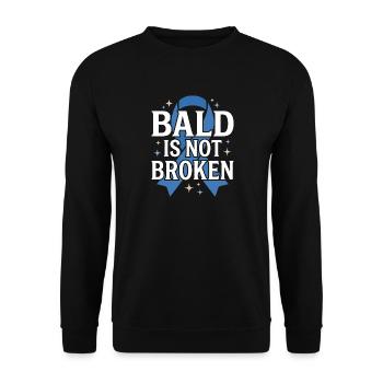 Alopezie-bewusstsein Alopecia Areata Haarausfall - Unisex Pullover - Schwarz - Vorne - Alina (178cm) & Michal (187cm)