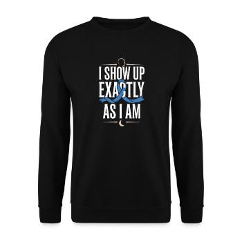 Alopezie-bewusstsein Alopecia Areata Haarausfall - Unisex Pullover - Schwarz - Vorne - Alina (178cm) & Michal (187cm)