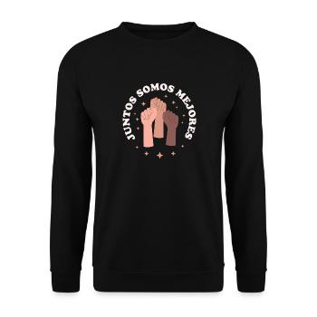 United Fists Circle - Unisex Sweatshirt - black - Front - Alina (178cm) & Michal (187cm)