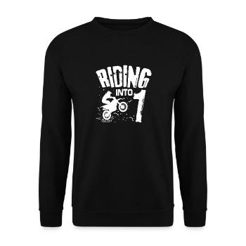 Riding Into 2021 - Unisex Sweatshirt - black - Front - Alina (178cm) & Michal (187cm)