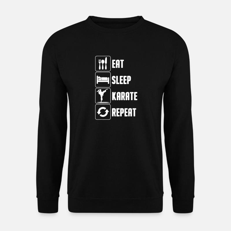 Eat Sleep Karate Repeat - Unisex Sweatshirt - black
