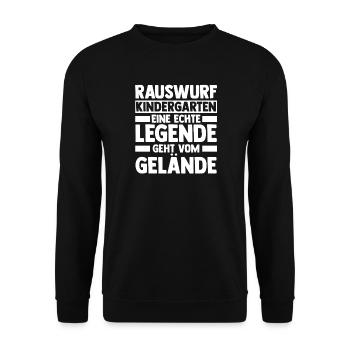 Eine Legende Geht vom Gelände - Unisex Pullover - Schwarz - Vorne - Alina (178cm) & Michal (187cm)