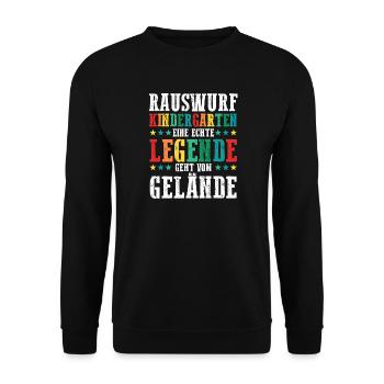 Eine Legende Geht vom Gelände - Unisex Pullover - Schwarz - Vorne - Alina (178cm) & Michal (187cm)