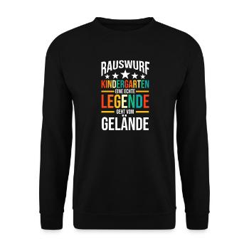Eine Legende Geht vom Gelände - Unisex Pullover - Schwarz - Vorne - Alina (178cm) & Michal (187cm)