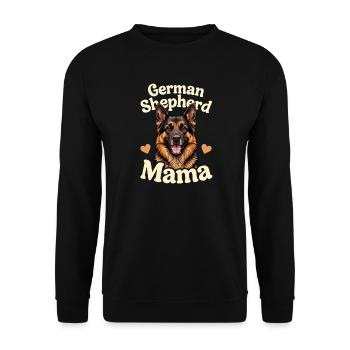 German Shepherd Mom Shepherd Gift - Unisex Sweatshirt - black - Front - Alina (178cm) & Michal (187cm)