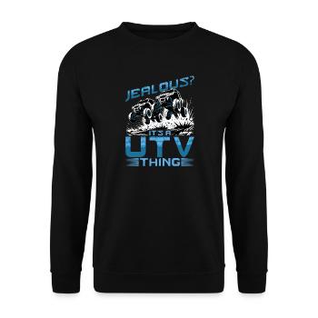 UTV Off Road 4 Wheeler Side by side - Unisex Pullover - Schwarz - Vorne - Alina (178cm) & Michal (187cm)