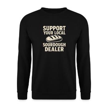 Baking Baker Baker Sourdough Bread Gift Idea - Unisex Sweatshirt - black - Front - Alina (178cm) & Michal (187cm)