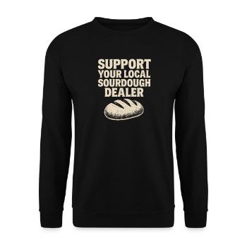 Baking Baker Baker Sourdough Bread Gift Idea - Unisex Sweatshirt - black - Front - Alina (178cm) & Michal (187cm)