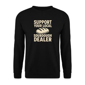 Baking Baker Baker Sourdough Bread Gift Idea - Unisex Sweatshirt - black - Front - Alina (178cm) & Michal (187cm)