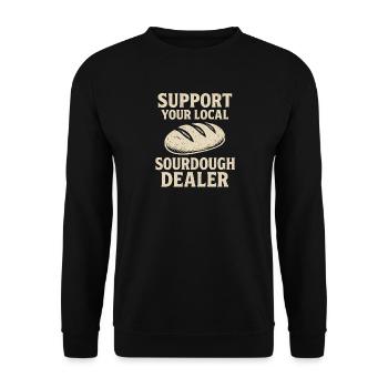 Baking Baker Baker Sourdough Bread Gift Idea - Unisex Sweatshirt - black - Front - Alina (178cm) & Michal (187cm)