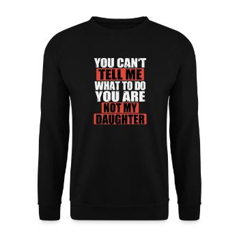 Sarkastischer Papa Lustige Vatertagswitze - Unisex Pullover - Schwarz - Vorne - Alina (178cm) & Michal (187cm)