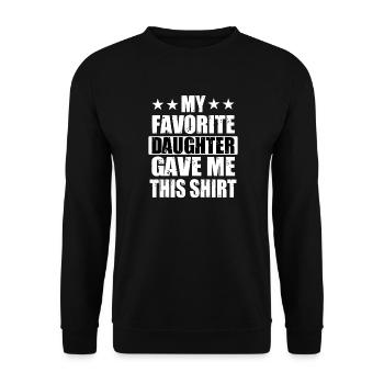 Father's Day motto The coolest dad Best dad - Unisex Sweatshirt - black - Front - Alina (178cm) & Michal (187cm)