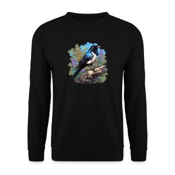 Elstern Elster - Unisex Pullover - Schwarz - Vorne - Alina (178cm) & Michal (187cm)