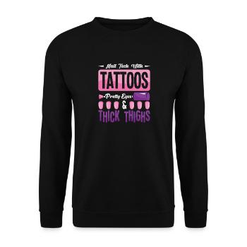 Nail Designer Nail Designer Cosmetics Nail Salon - Unisex Sweatshirt - black - Front - Alina (178cm) & Michal (187cm)