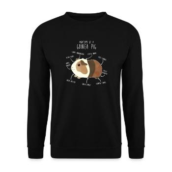 Guinea Pig Anatomy - Unisex Sweatshirt - black - Front - Alina (178cm) & Michal (187cm)