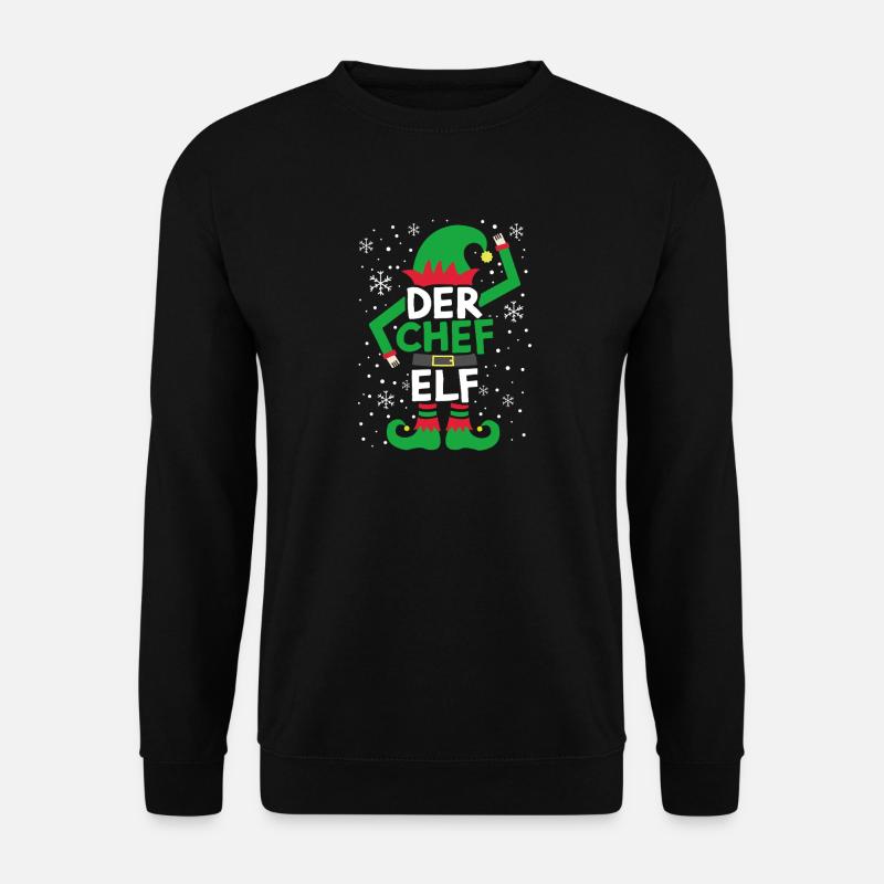 Der Chef-Elf - Unisex Pullover - Schwarz