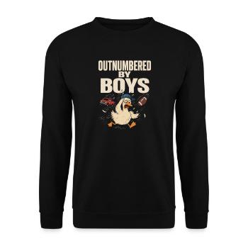 En infériorité numérique par les garçons - Sweat-shirt Unisexe - noir - Devant - Alina (178cm) & Michal (187cm)