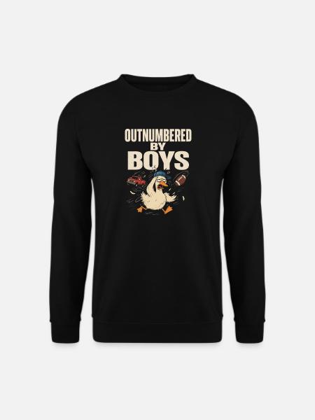 Outnumbered by Boys - Unisex Pullover - Schwarz