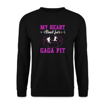My Heart Beat Arena - Unisex Pullover - Schwarz - Vorne - Alina (178cm) & Michal (187cm)