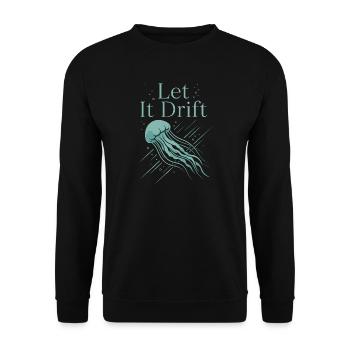 Jellyfish Ocean Jellyfish Flowy Soft Ocean Marine - Unisex Sweatshirt - black - Front - Alina (178cm) & Michal (187cm)
