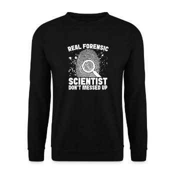Analyste médico-légal : ne bousillez pas l’équipe Laboratoire criminel - Sweat-shirt Unisexe - noir - Devant - Alina (178cm) & Michal (187cm)