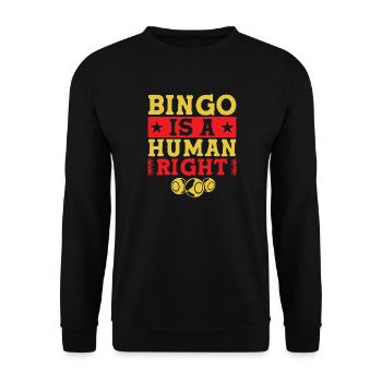 Bingo Game Is A Human Right Bingo - Unisex Sweatshirt - black - Front - Alina (178cm) & Michal (187cm)