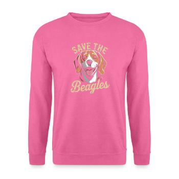Save the Beagles Dog Porträt-Tee - Unisex Pullover - Pink - Vorne