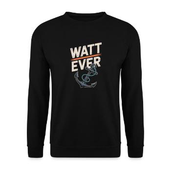 Conception d’ancre maritime Watt Ever pour - Sweat-shirt Unisexe - noir - Devant - Alina (178cm) & Michal (187cm)
