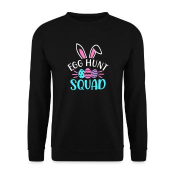 Egg Hunt Squad - Unisex Sweatshirt - black - Front - Alina (178cm) & Michal (187cm)