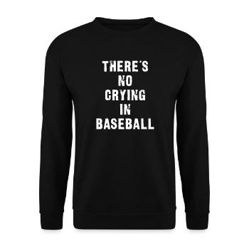Baseball Motto Bold Tee - Unisex Sweatshirt - black - Front - Alina (178cm) & Michal (187cm)