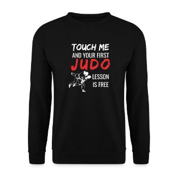 Touch Me Judo: Free Lesson - Unisex Sweatshirt - black - Front - Alina (178cm) & Michal (187cm)