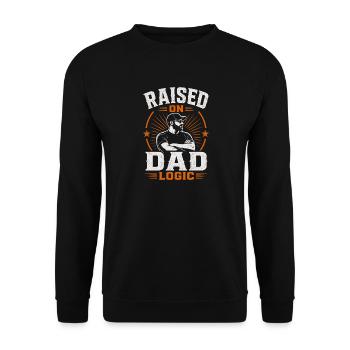 J’ai grandi avec la logique de mon père amusante - Sweat-shirt Unisexe - noir - Devant - Alina (178cm) & Michal (187cm)