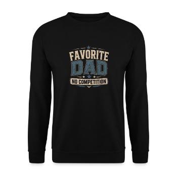 Favorite Dad Full Time Legend Father's Day Humor - Unisex Sweatshirt - black - Front - Alina (178cm) & Michal (187cm)