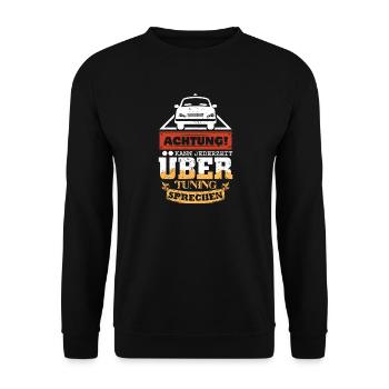 Tuner Tuning Auto Kfz Motorsport Turbo Spruch - Unisex Pullover - Schwarz - Vorne - Alina (178cm) & Michal (187cm)