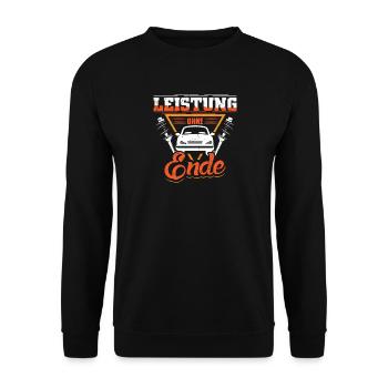 Tuner Tuning Auto Kfz Motorsport Turbo Spruch - Unisex Pullover - Schwarz - Vorne - Alina (178cm) & Michal (187cm)