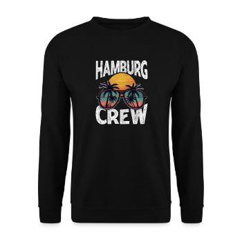 Hamburg Crew - Unisex Sweatshirt - black - Front - Alina (178cm) & Michal (187cm)