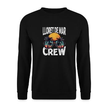 Lloret De Mar Crew - Unisex Pullover - Schwarz - Vorne - Alina (178cm) & Michal (187cm)
