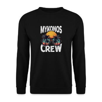 Mykonos Crew - Unisex Sweatshirt - black - Front - Alina (178cm) & Michal (187cm)