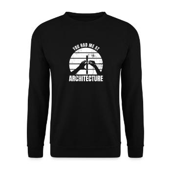 Tu m’as eu en architecture - Sweat-shirt Unisexe - noir - Devant - Alina (178cm) & Michal (187cm)